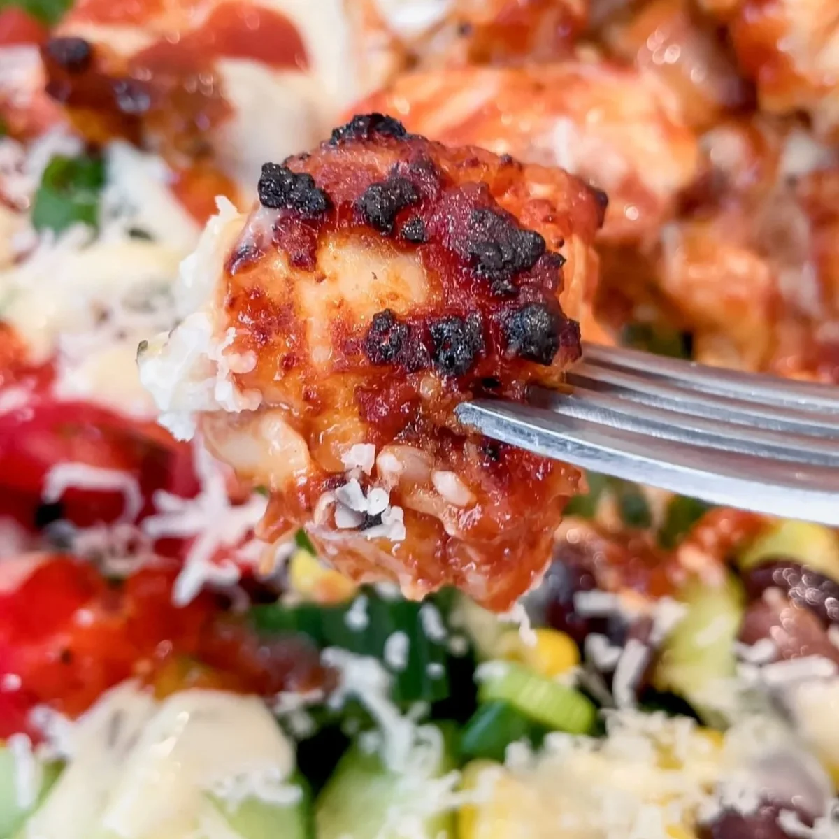 Air Fryer BBQ Chicken Salad