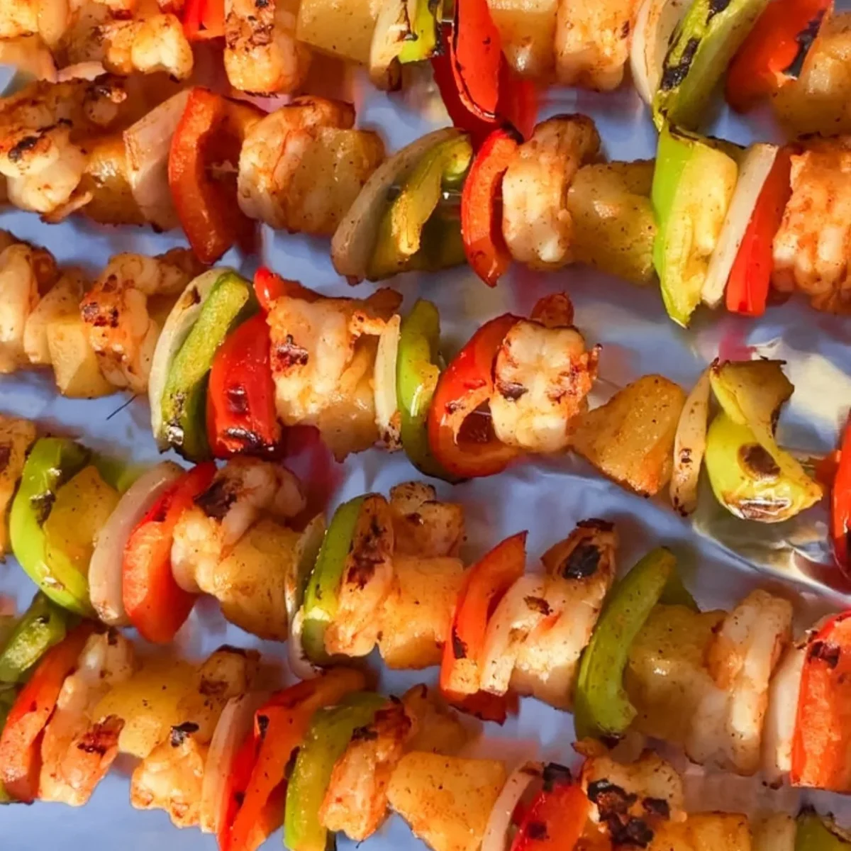 Jerk Shrimp and Pineapple Kabobs