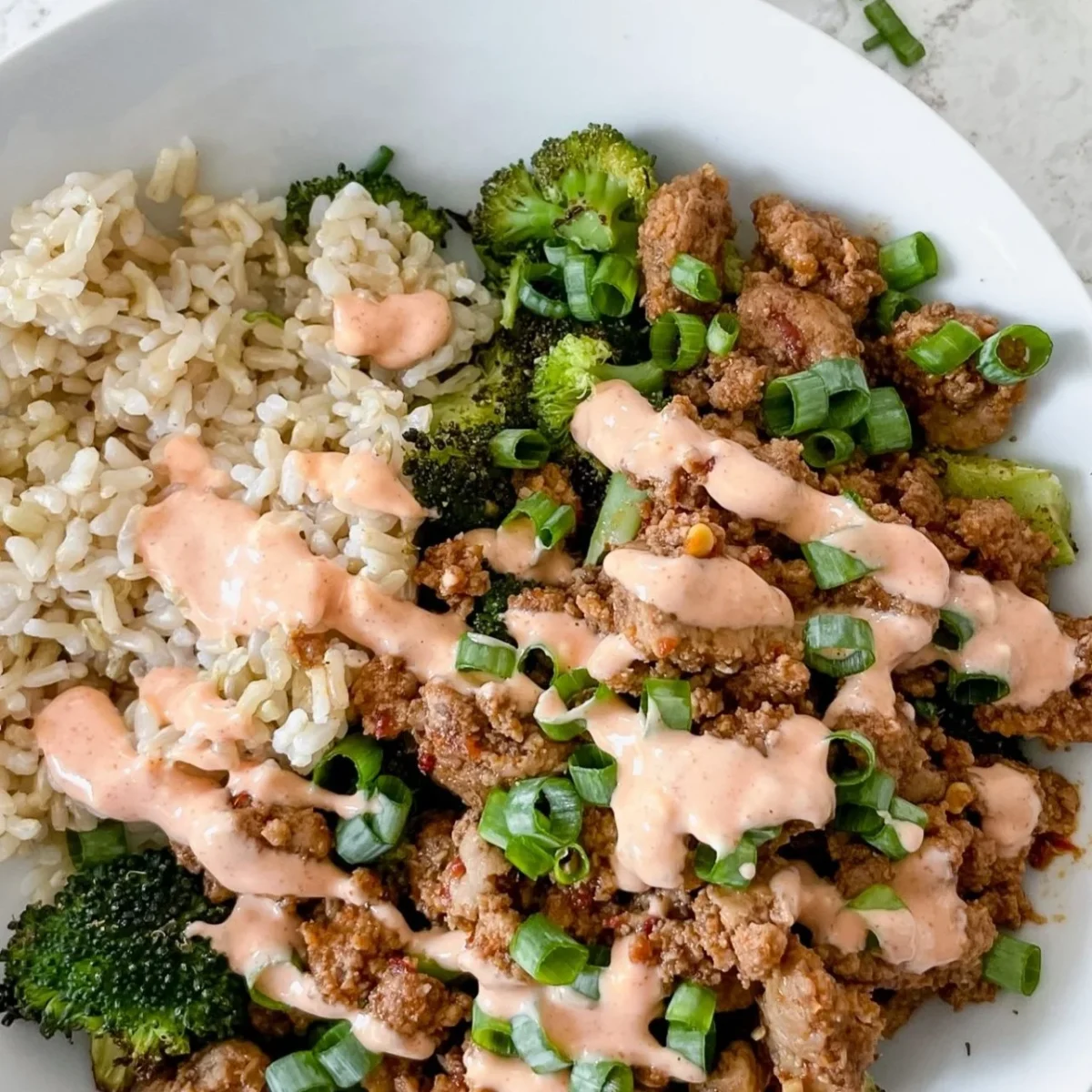Korean Style Ground Turkey Bowls