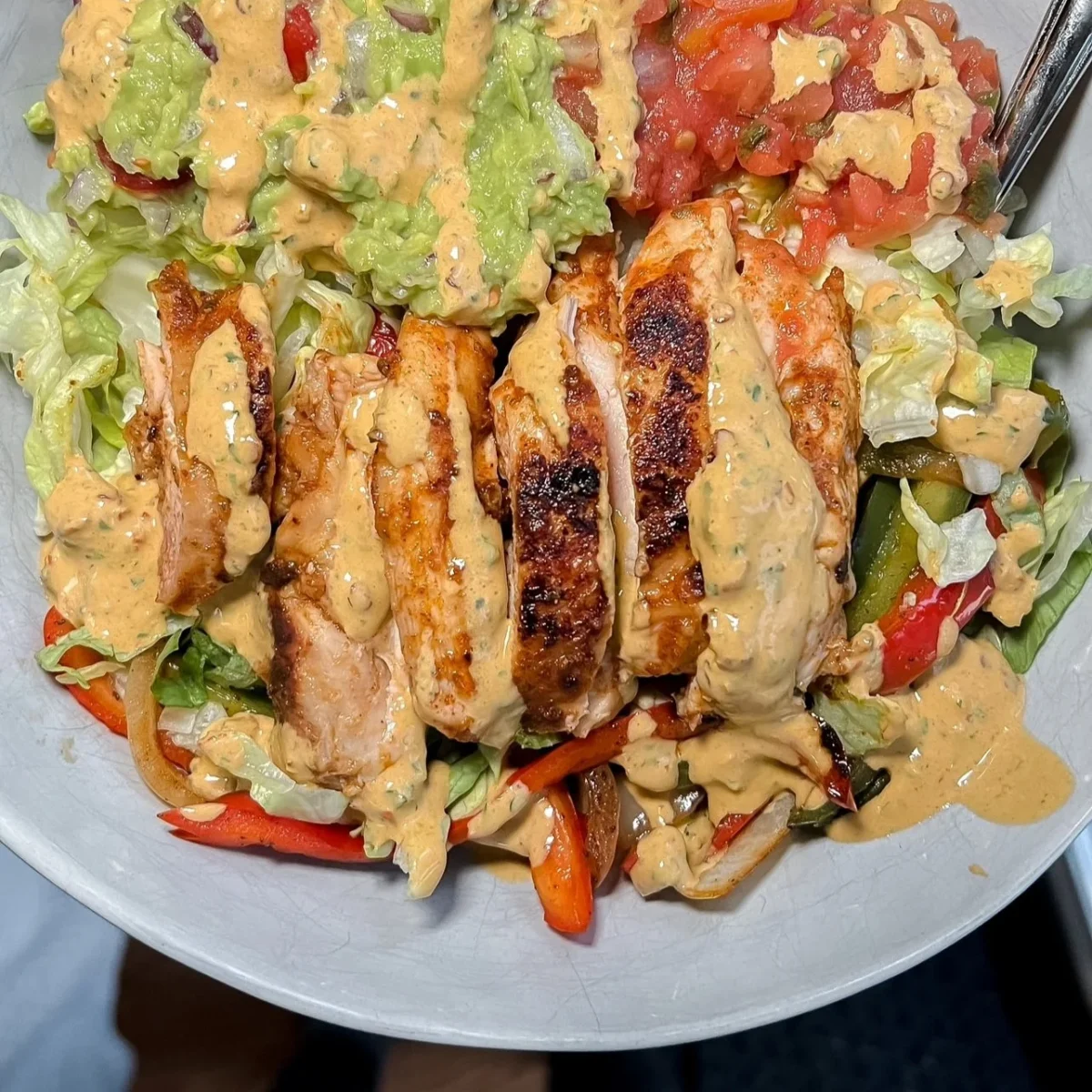 Chicken Burrito Bowl with Homemade Chipotle Sauce