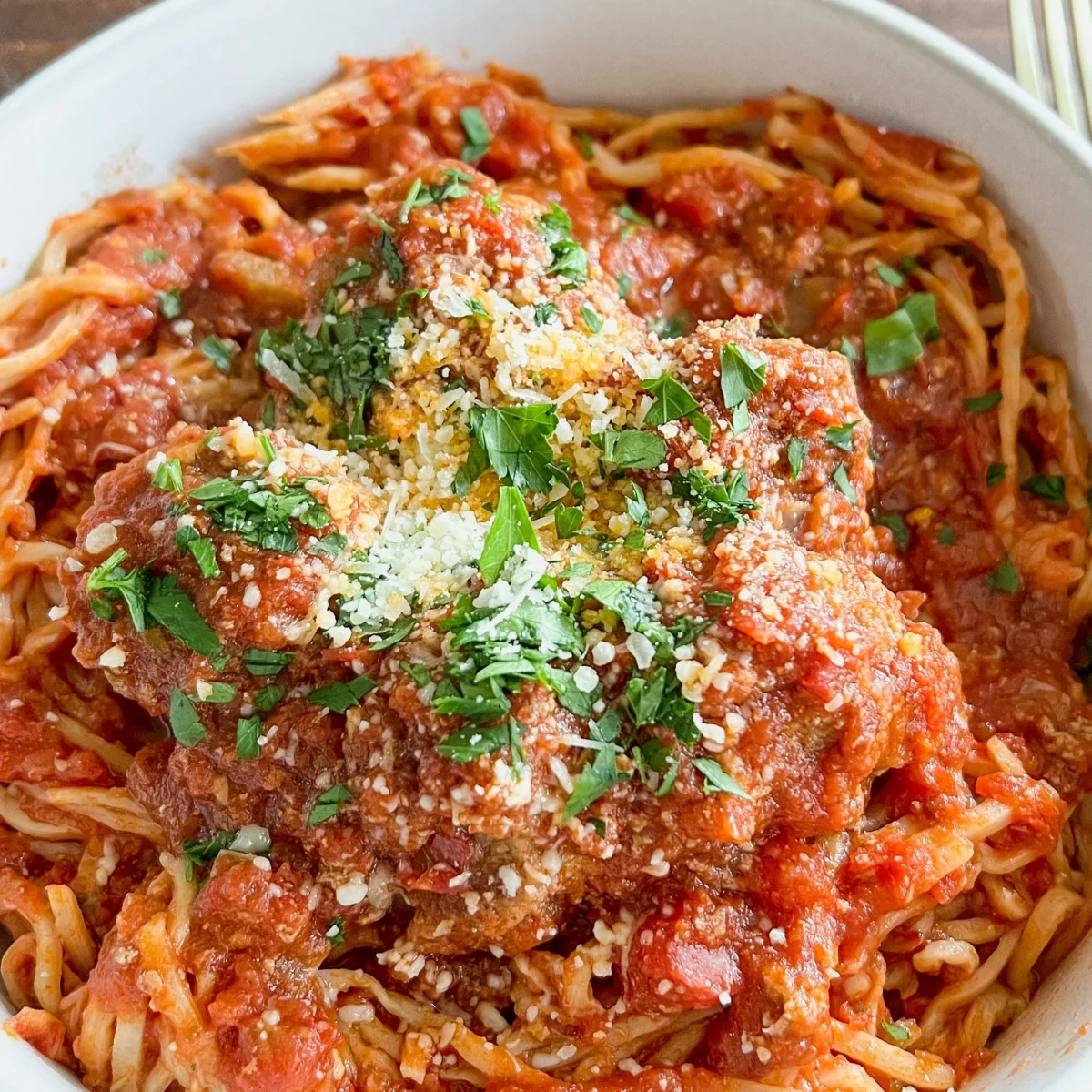 Low Carb Spaghetti and Italian Meatballs