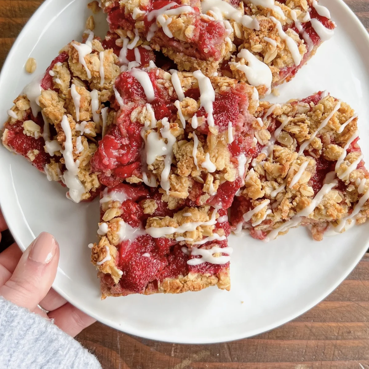 Gooey Strawberry Oat Bars