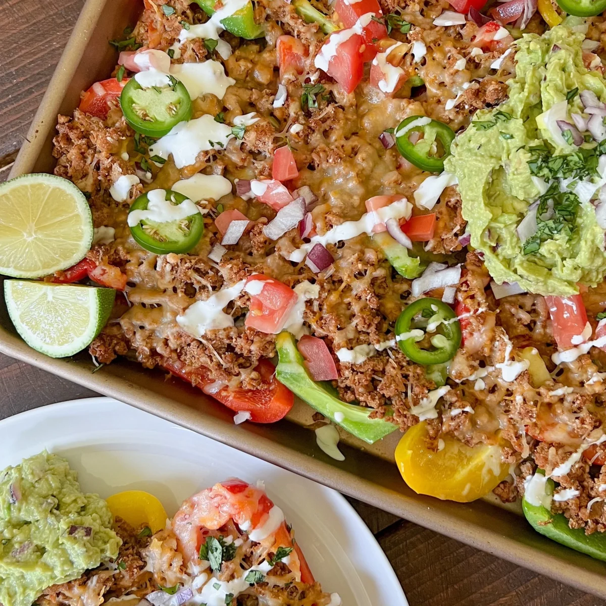 Sheet Pan Bell Pepper Nachos
