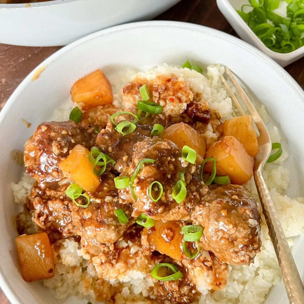 Teriyaki and Pineapple Meatballs