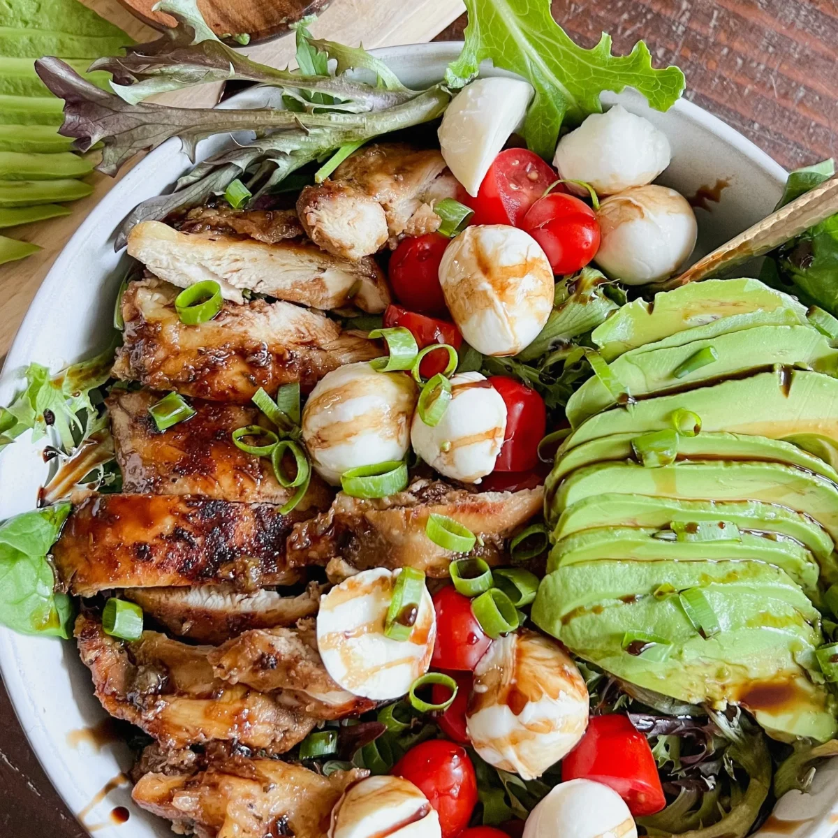 Balsamic Chicken Caprese Salad