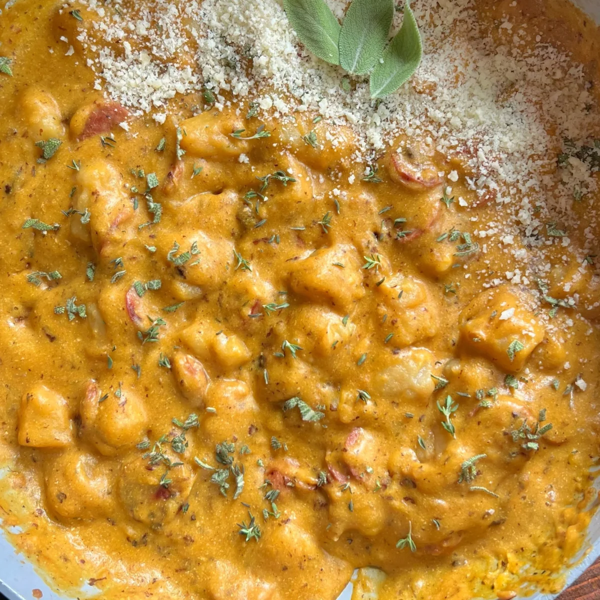 Butternut Squash Cauliflower Gnocchi With Apple Chicken Sausage