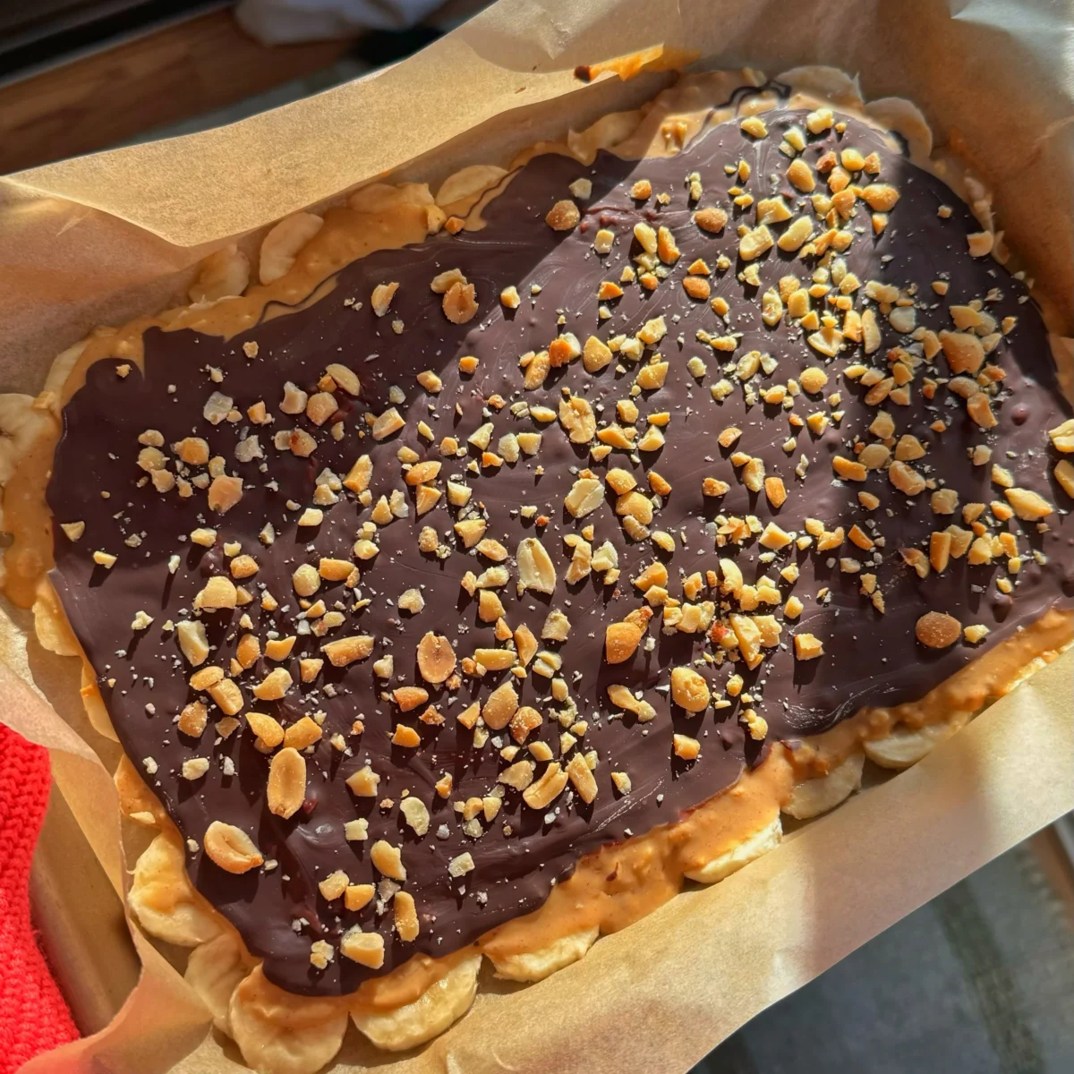 Chocolate Peanut Butter Banana Bark