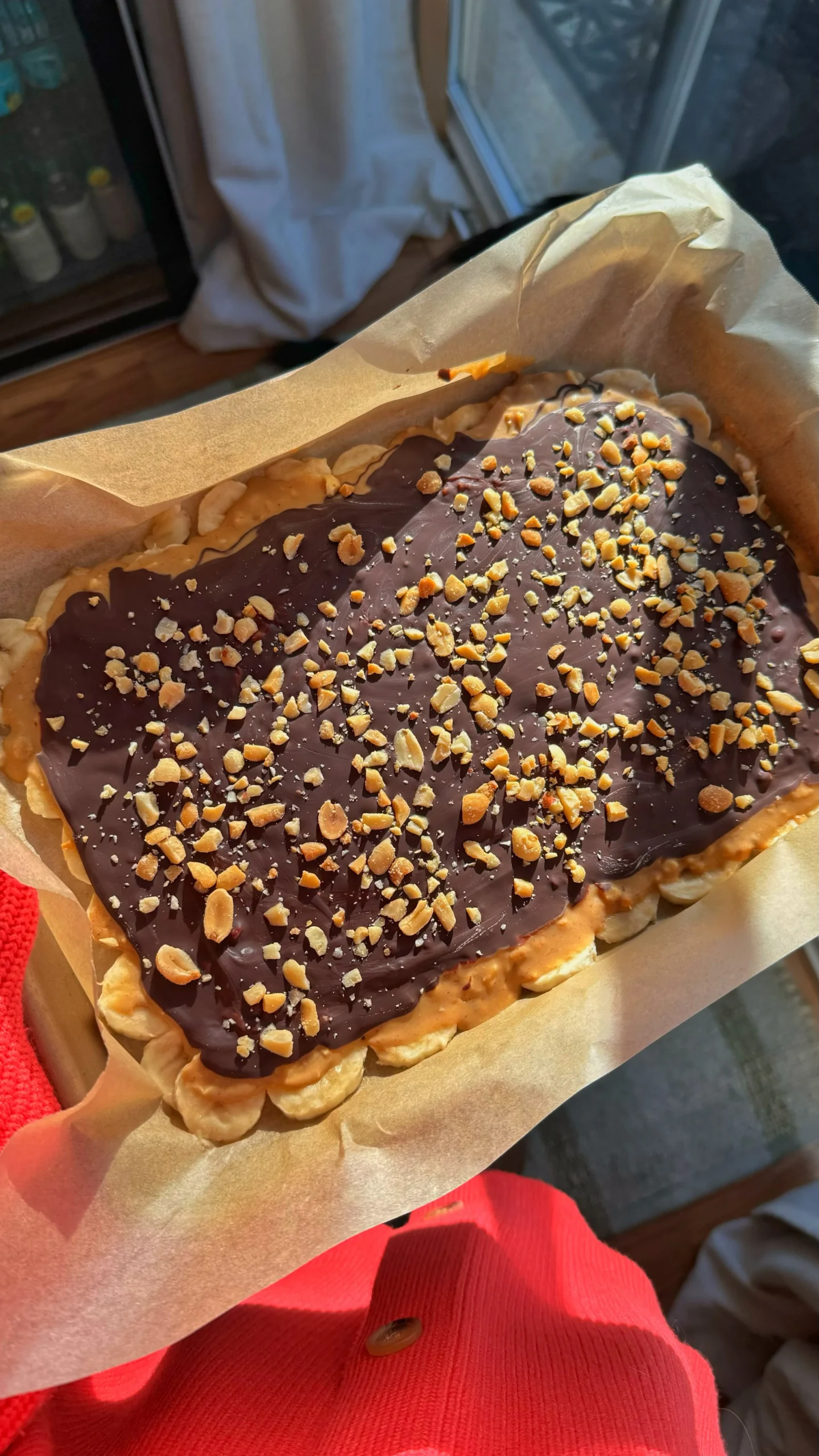 Chocolate Peanut Butter Banana Bark