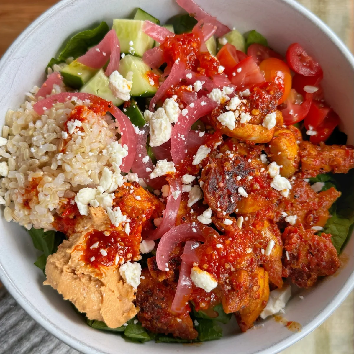 Copycat Cava Harissa Chicken Bowls