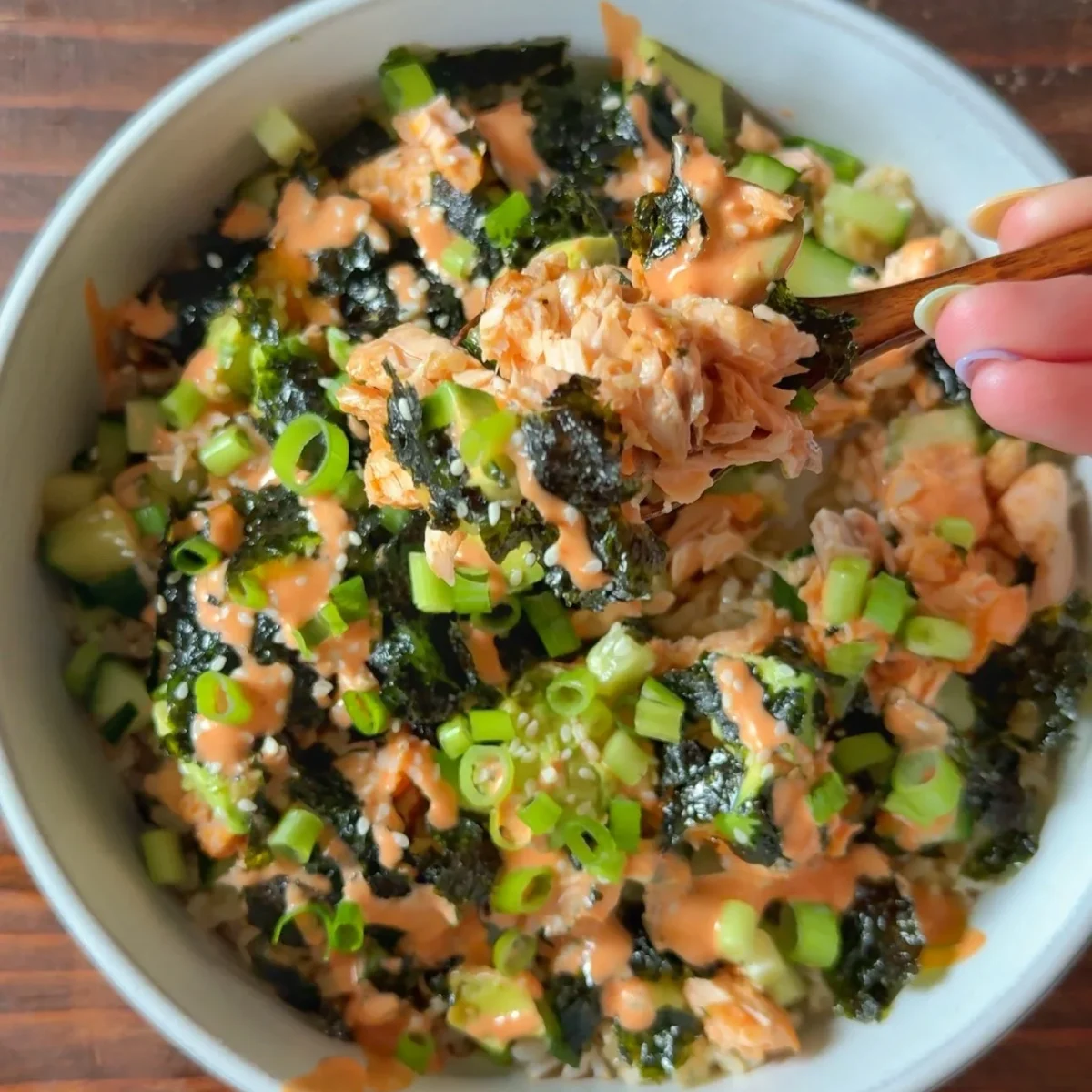 Baked Salmon Sushi Bowl