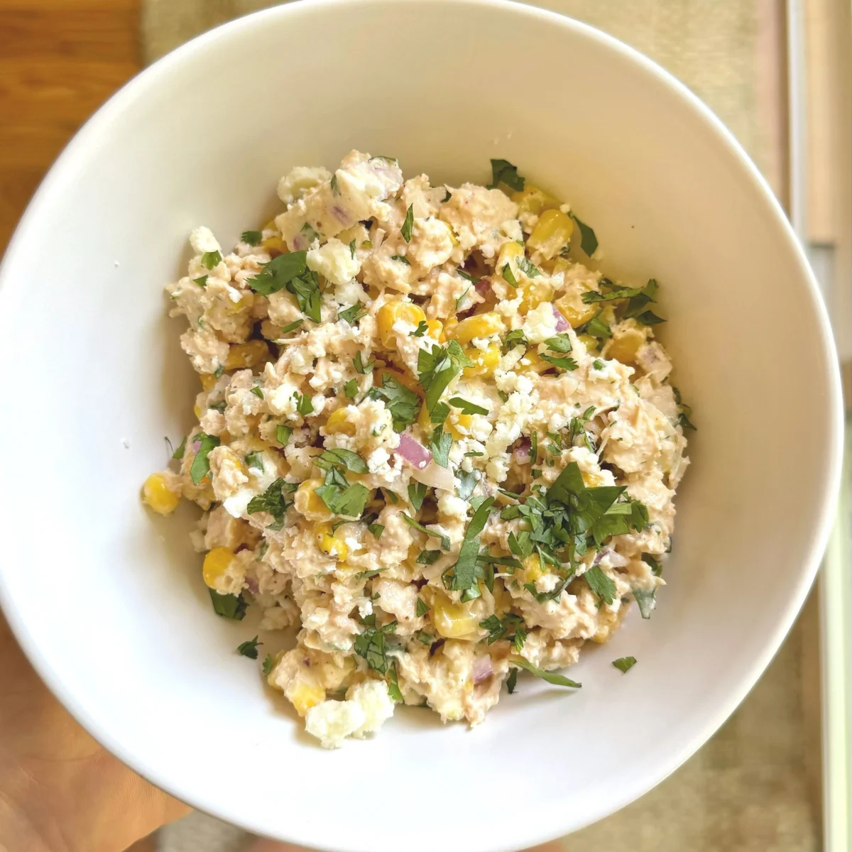 Elote Inspired Chicken Salad