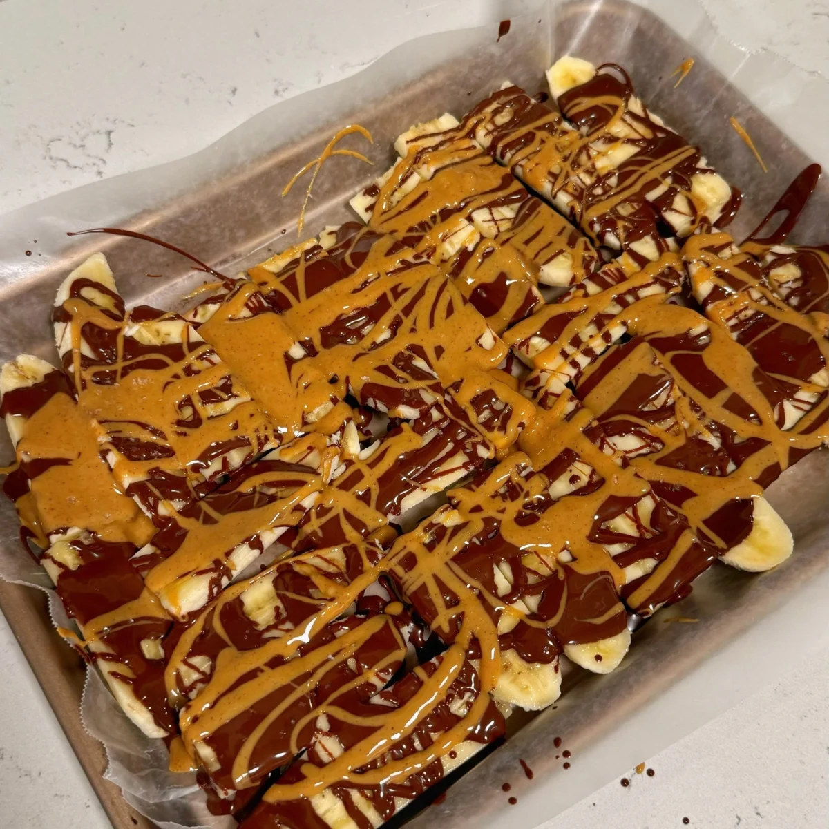 Frozen Chocolate Peanut Butter Banana Bites