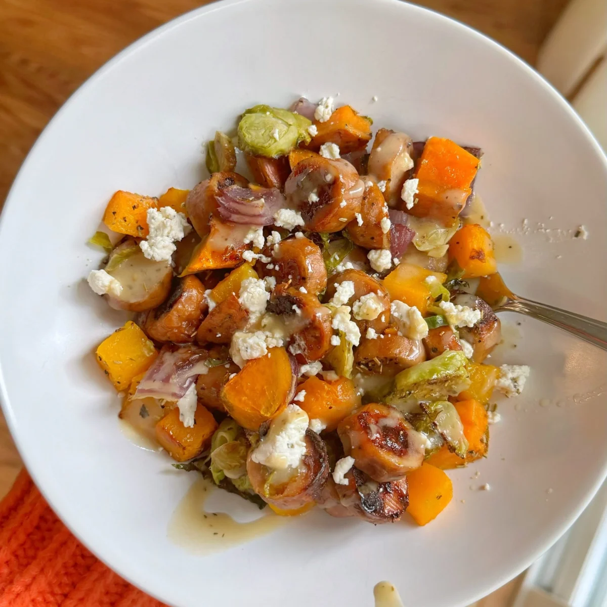 Apple Chicken Sausage and Veggie Sheet Pan Dinner