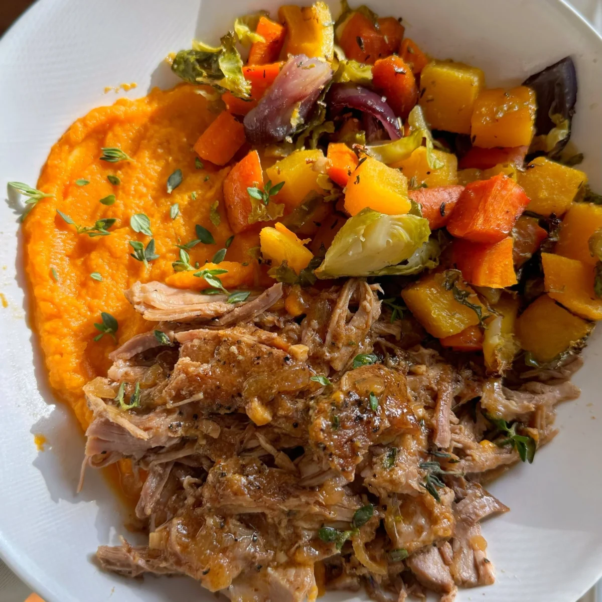 Apple Cider Pulled Pork Bowls