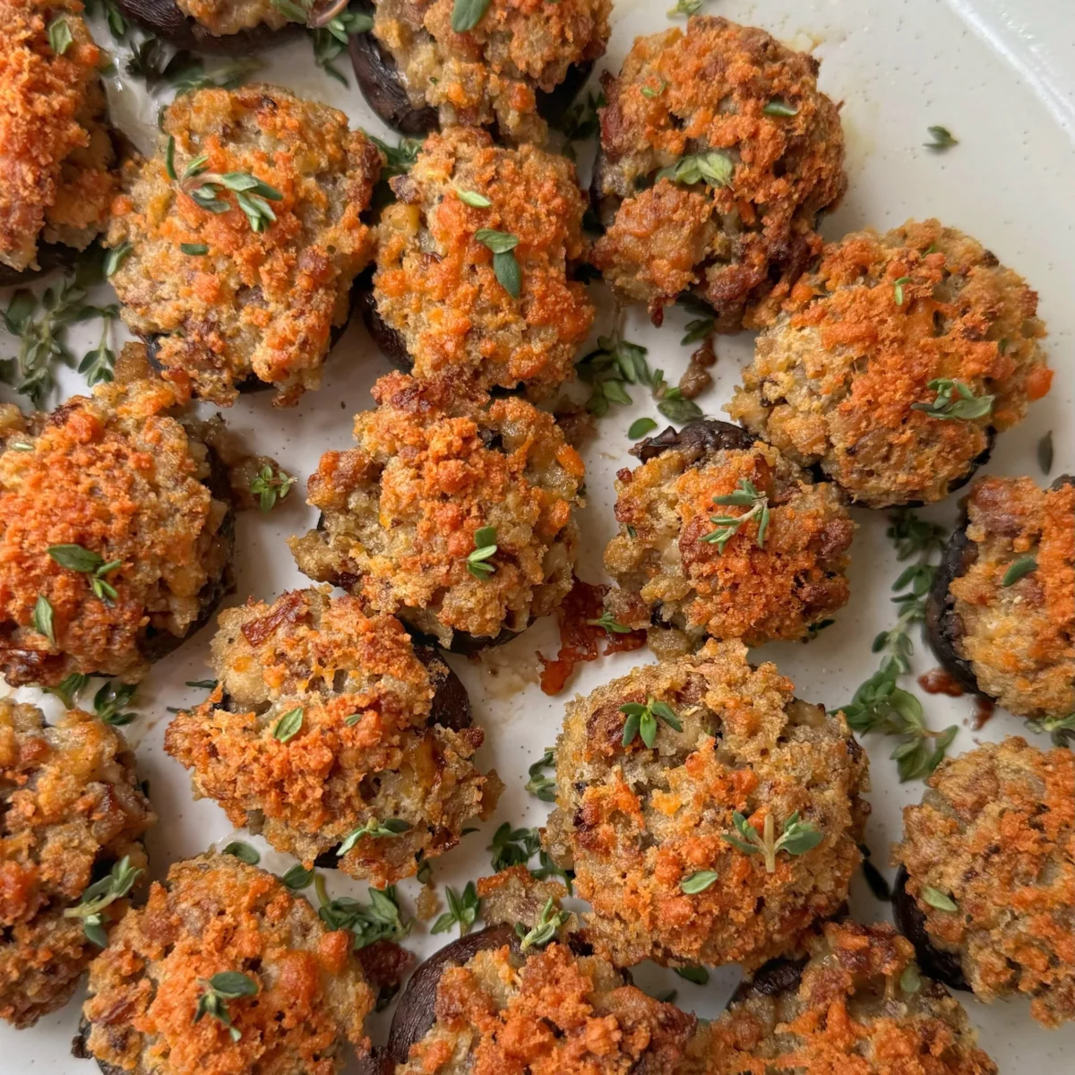 Sausage and Herb Stuffed Mushrooms