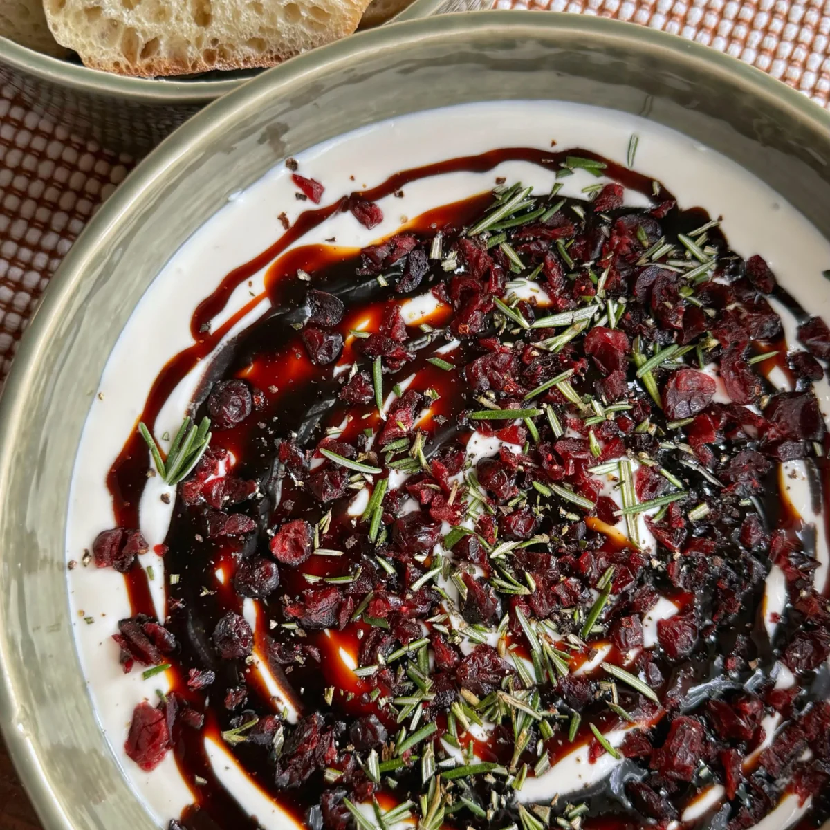 Whipped Ricotta Dip With Balsamic and Cranberries
