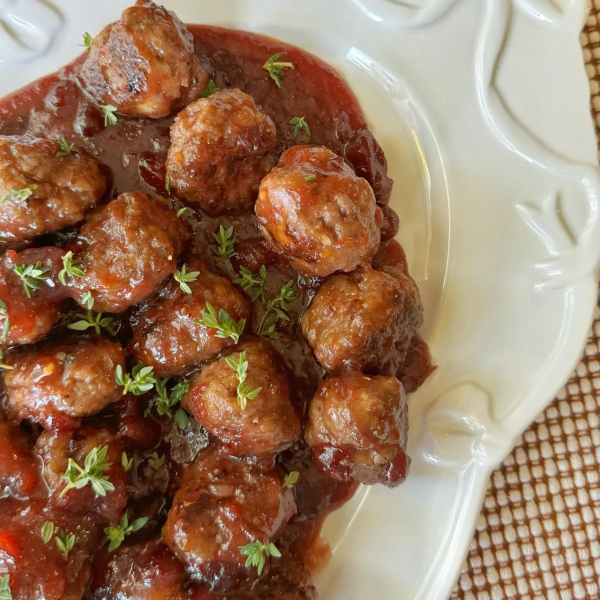 Mini Cranberry Meatballs With Cranberry Sauce&nbsp;