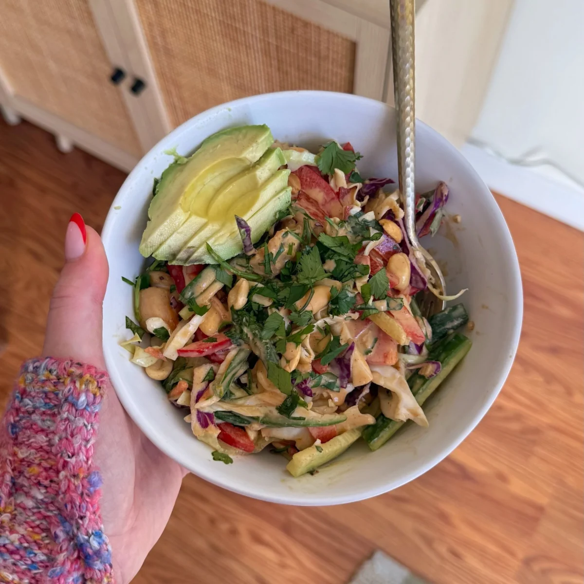 Thai Peanut Crunch Chicken Salad