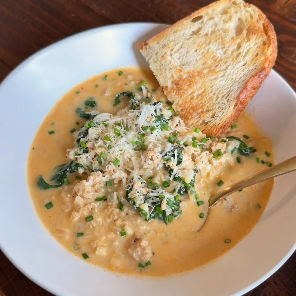 Creamy Garlic Parmesan Soup