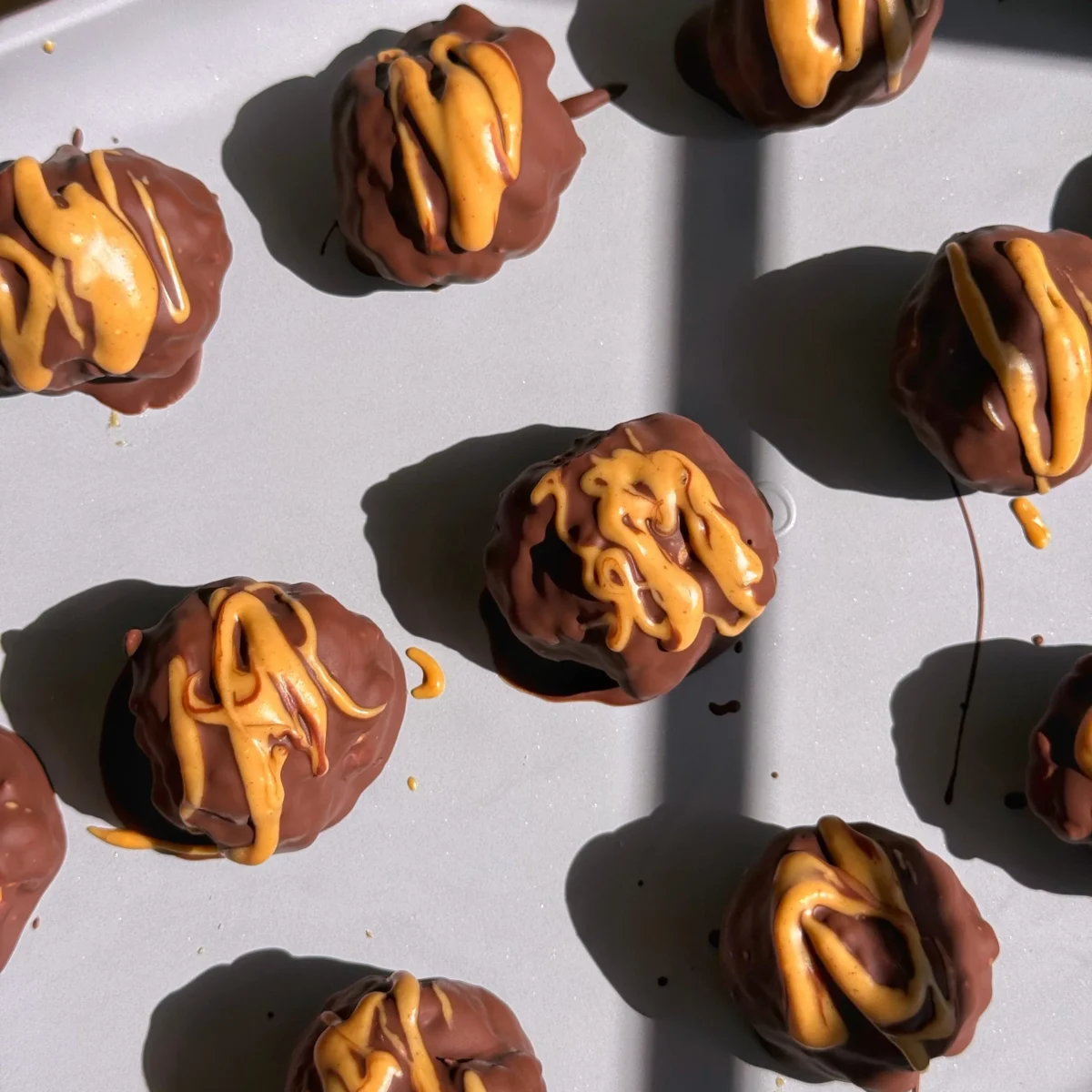 High Protein Chocolate Peanut Butter Rice Cake Bites