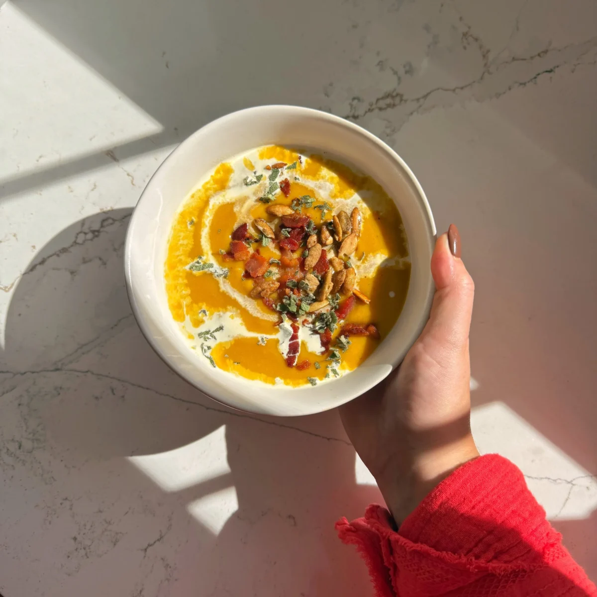High Protein Butternut Squash Soup