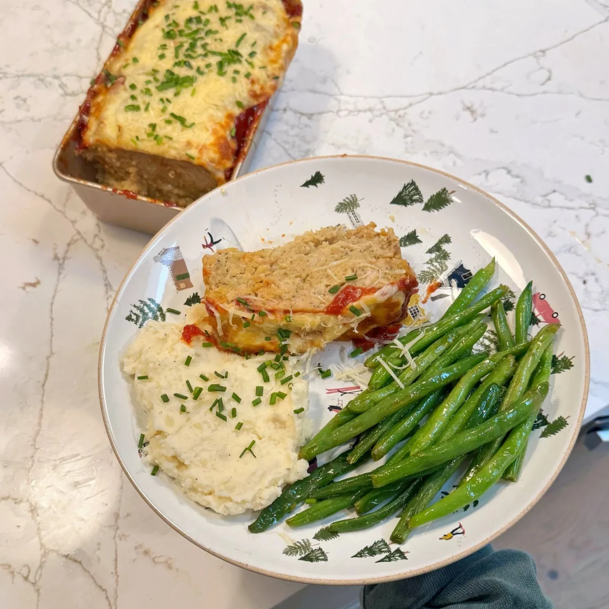 Garlic Parmesan Chicken Meatloaf