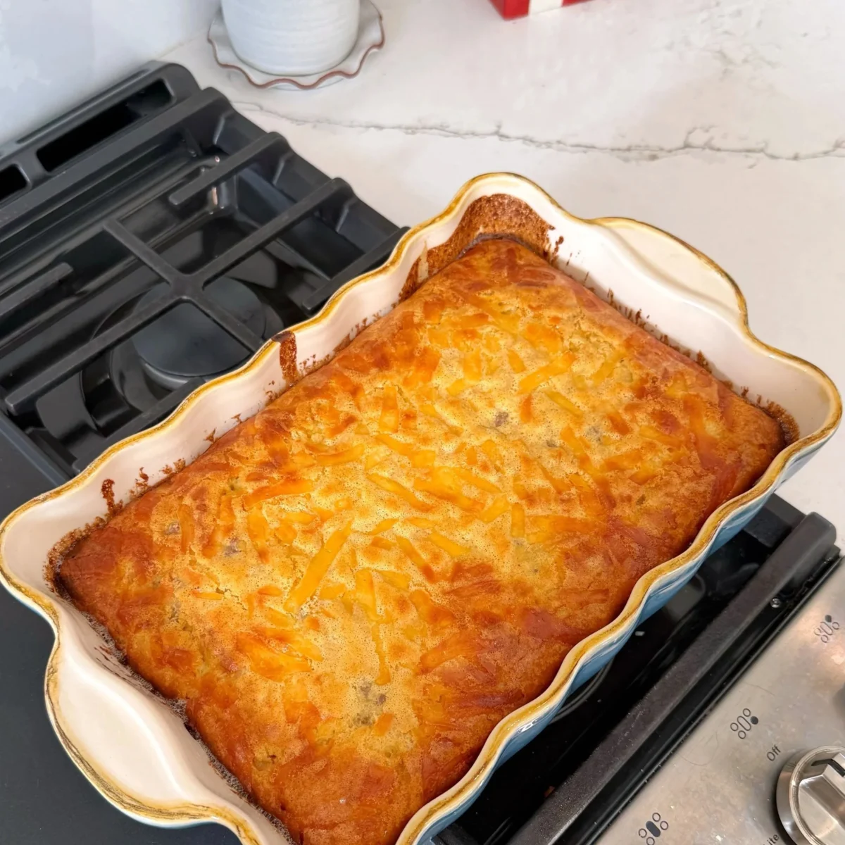 Sausage and Cheddar McGriddle Bake