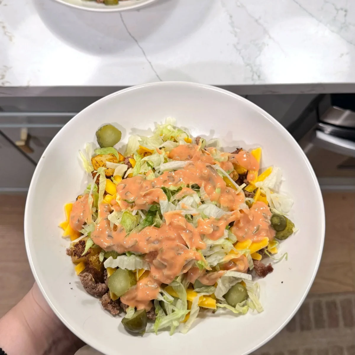Loaded Cheeseburger Potato Bowls