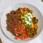 Cheesy Fiesta Potato & Beef Bowls