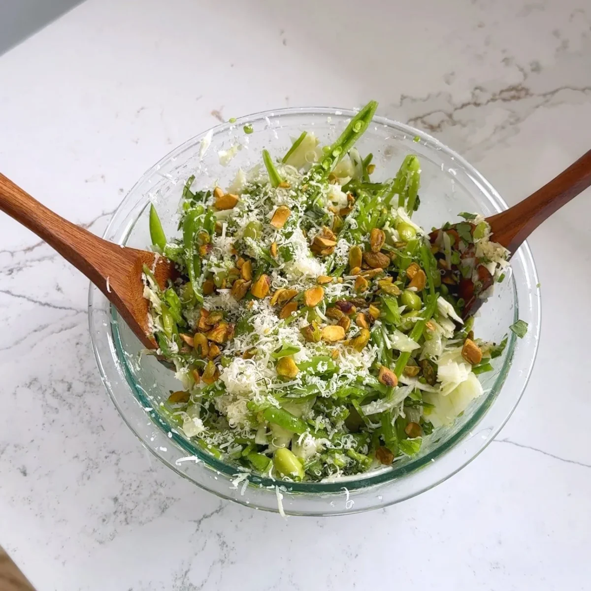 Lemon Parmesan Snap Pea Salad