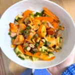 Salmon peanut crunch bowls